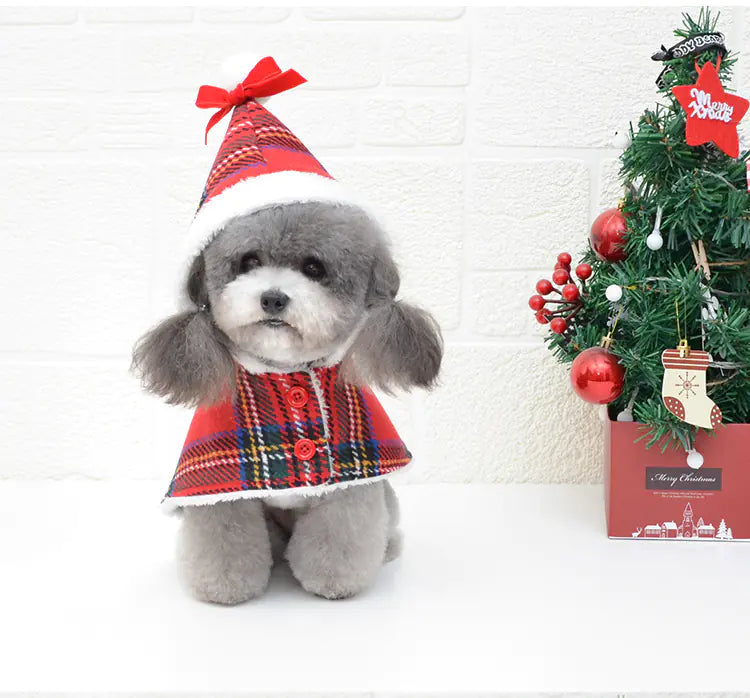 Christmas Red Knitted Turtleneck Dog Sweater Coat