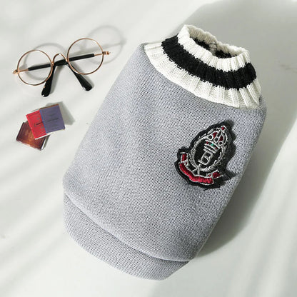 Cozy Knit V-Neck Pet Vest