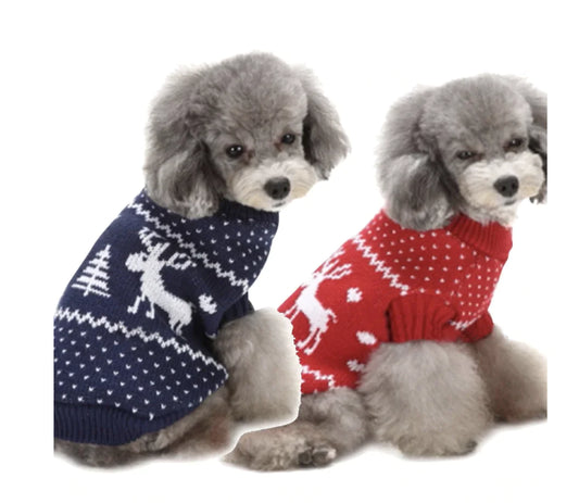 Festive Reindeer Dog Sweater